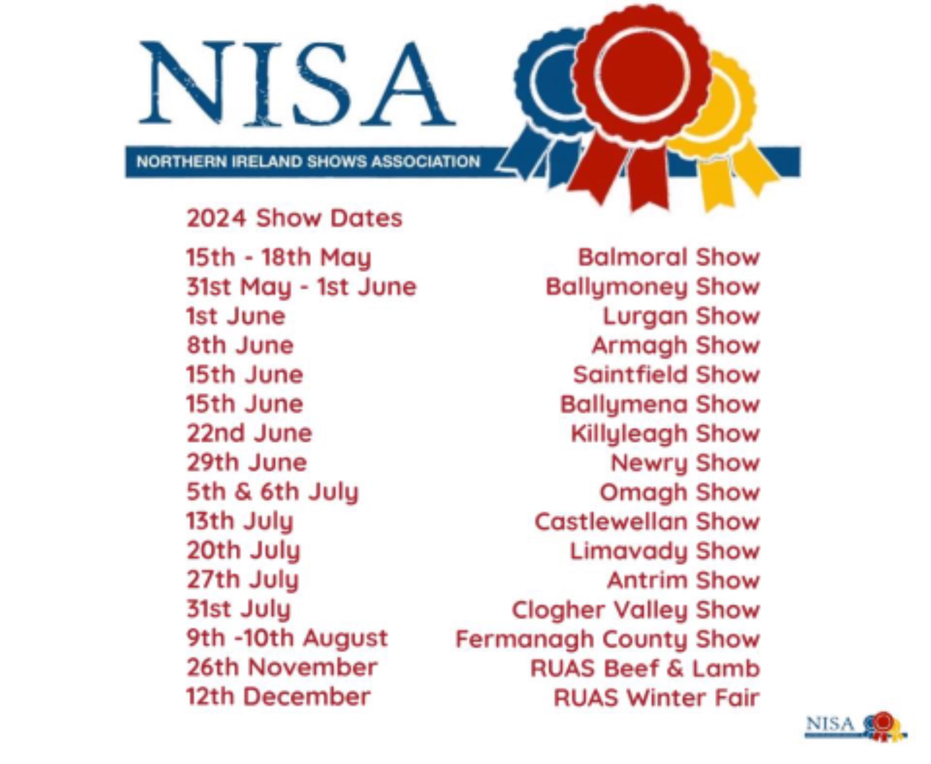 NISA 2024 show dates